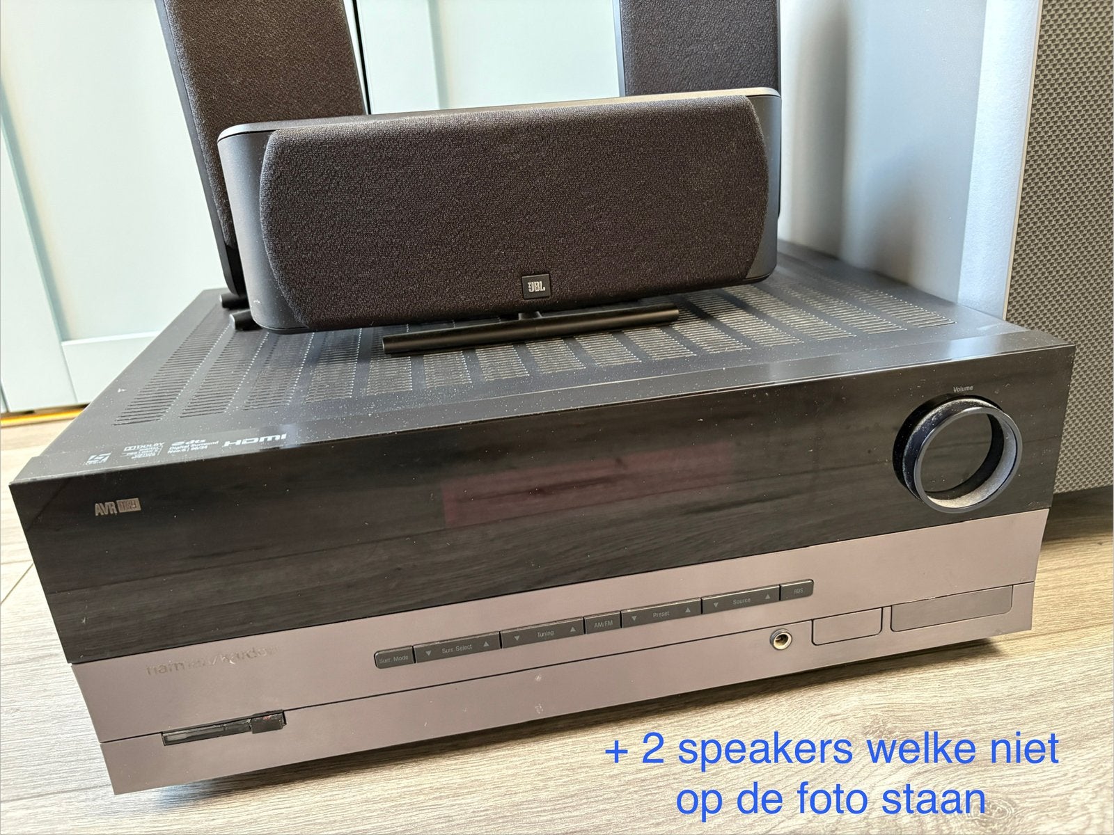 Harman Kardon AVR139 Home Cinemaset (5 speakers + subwoofer), 70 watt of meer, Zo goed als nieuw, 5.1-systeem, Overige spelers