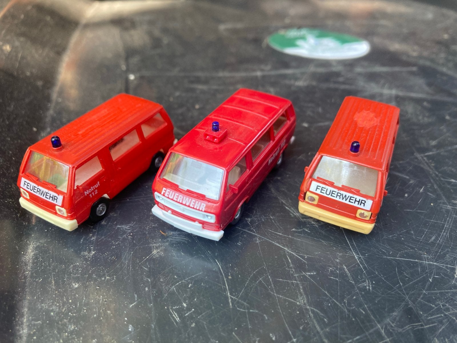 VW T3 Brandweer Miniatuur Busjes - Duitse Brandweer, Overige merken, Gebruikt, 1:50 of kleiner, Auto