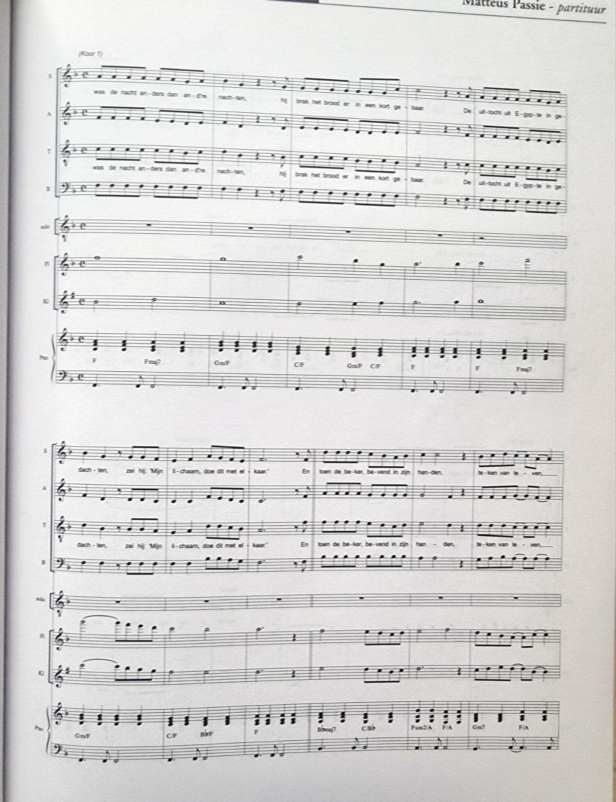 Matteüs Passie - Partituur Piet v.  Midden, G. v. Amstel Vo4, Verzenden, Klassiek, Koor, Zo goed als nieuw