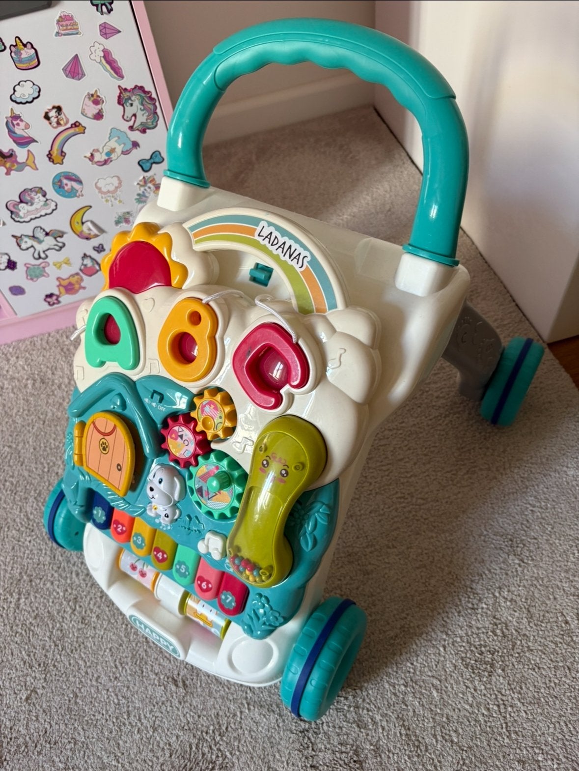 LADANAS Baby Walker met Muziek en Licht, Kinderen en Baby's, Speelgoed | Babyspeelgoed, Ophalen, Zo goed als nieuw, Overige typen