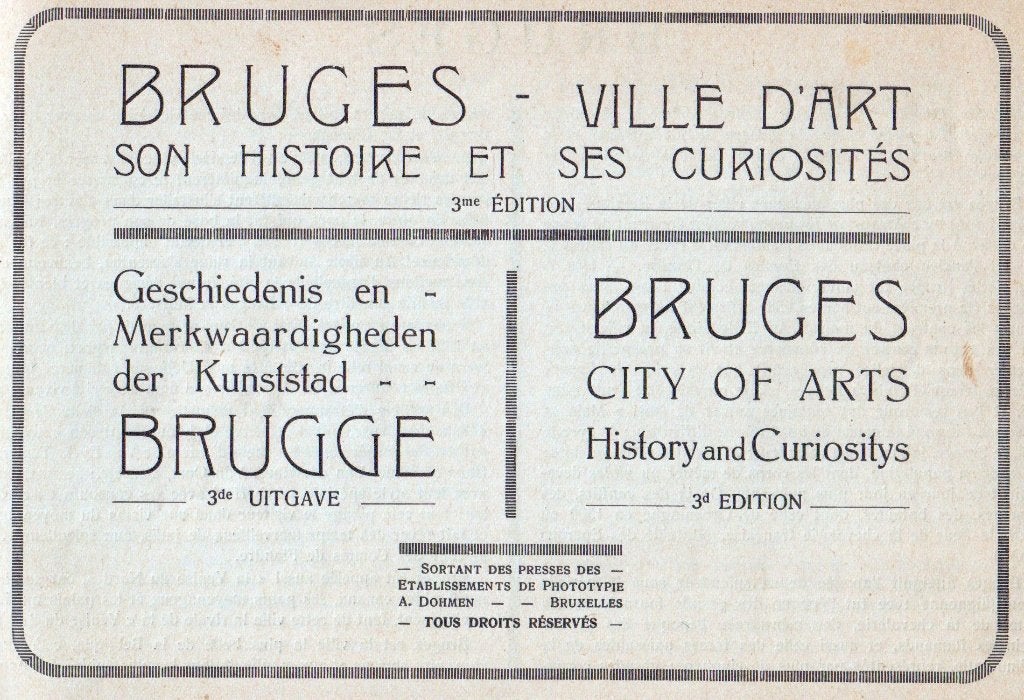 Brugge: Noordsch Venetie! / Bruges: Venise du Nord!   1925, Ophalen of Verzenden