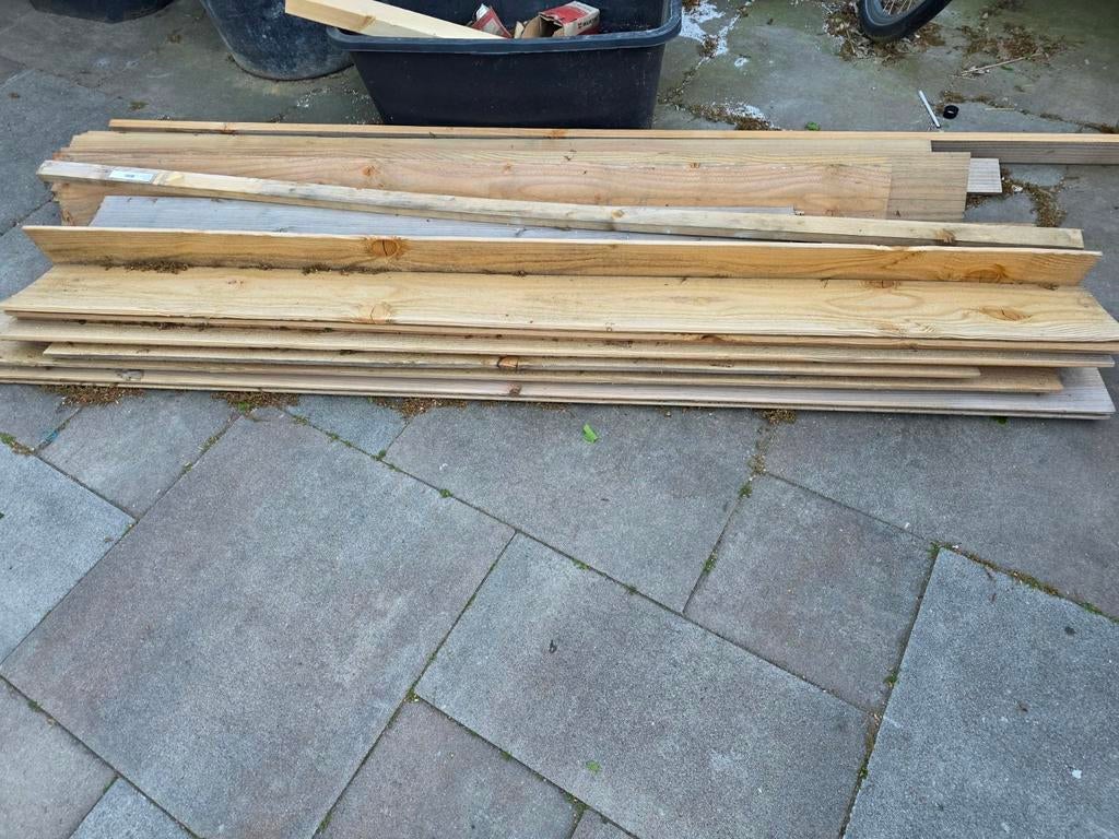 Restant van wat douglas hout, Ophalen, Gebruikt, Minder dan 25 mm, Grenen