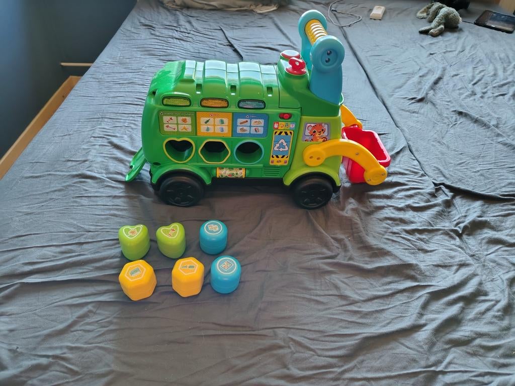 VTech Vuilniswagen met Vormen Sorteerder, Ophalen