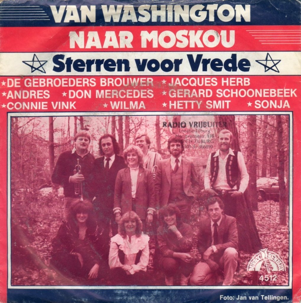 Sterren Voor Vrede ‎– Van Washington Naar Moskou (1981), Gebruikt, Fotohoes, 7 inch, 1980 - 1989