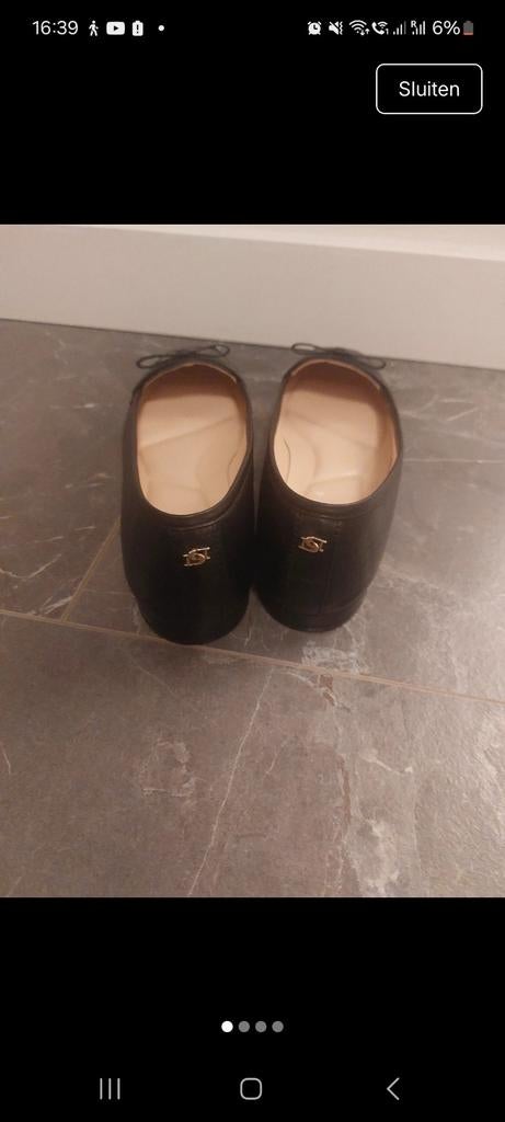 Dune London zwarte ballerina's met strik, Zwart, Zo goed als nieuw, Dune London, Ballerina's