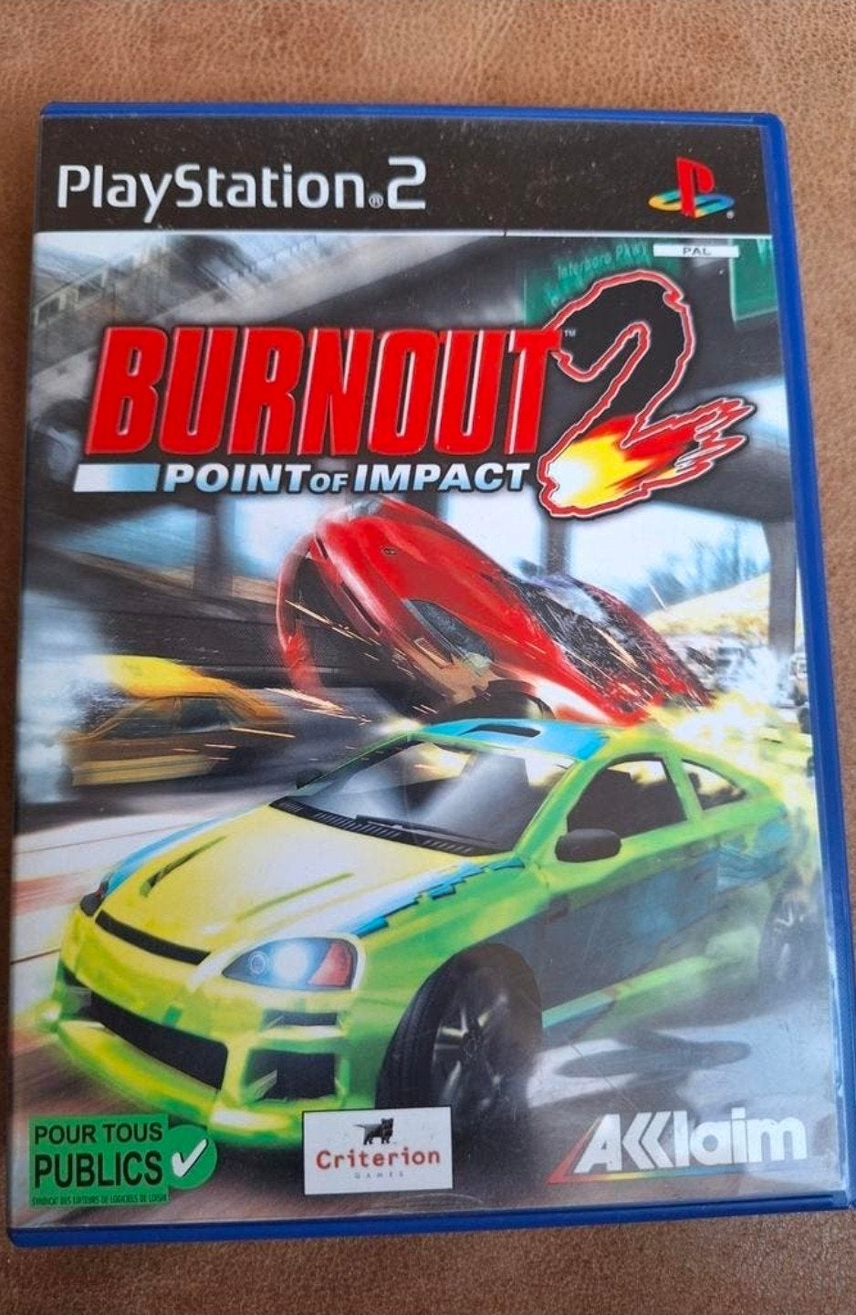 Burnout 2: Point of Impact - PlayStation 2 Racegame, Racen en Vliegen, 2 spelers, Eén computer, Ophalen of Verzenden