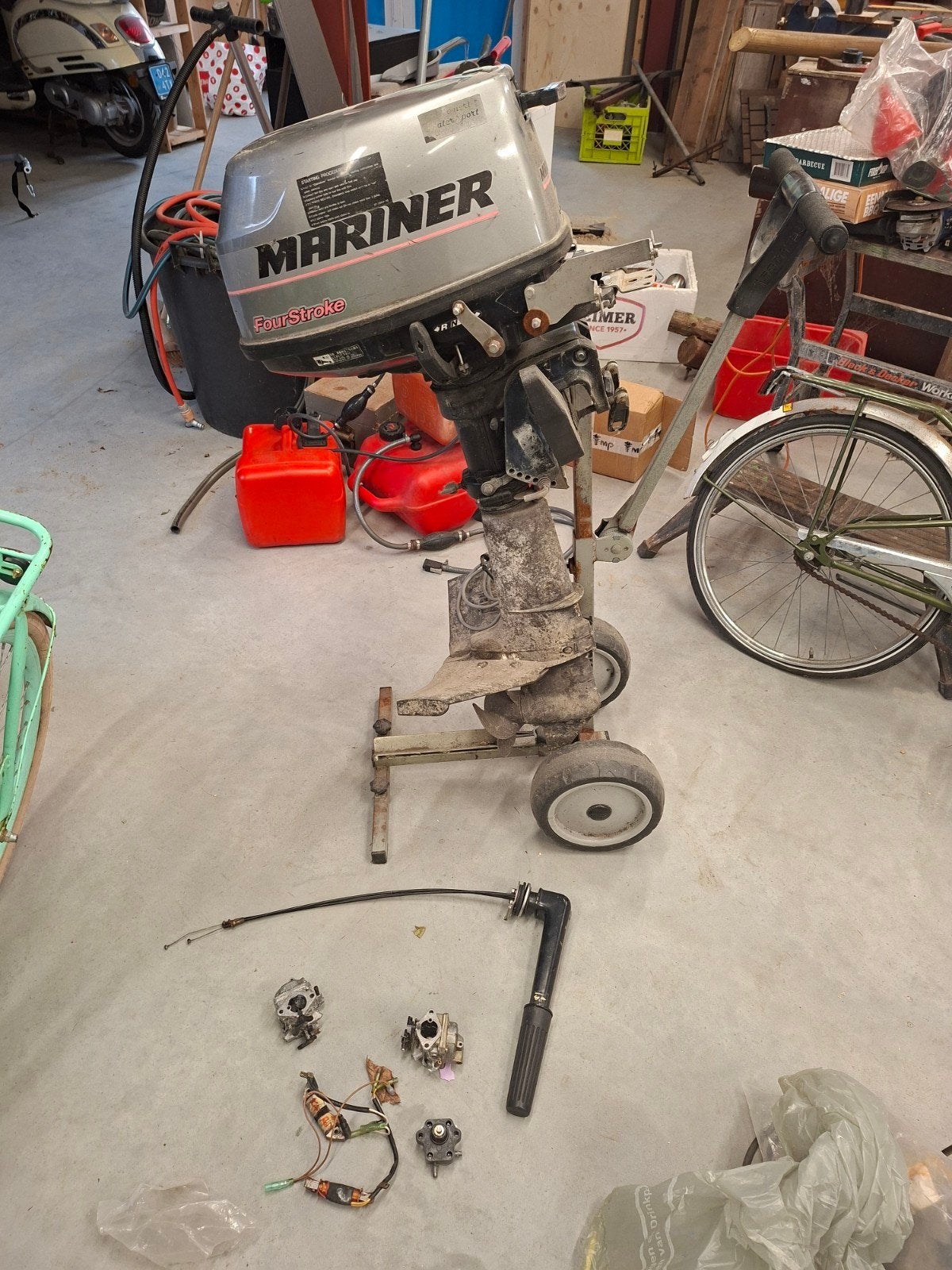 Mariner 4-takt buitenboordmotor - 4/5/6 pk, Watersport en Boten, Ophalen of Verzenden, Gebruikt, Motor en Techniek