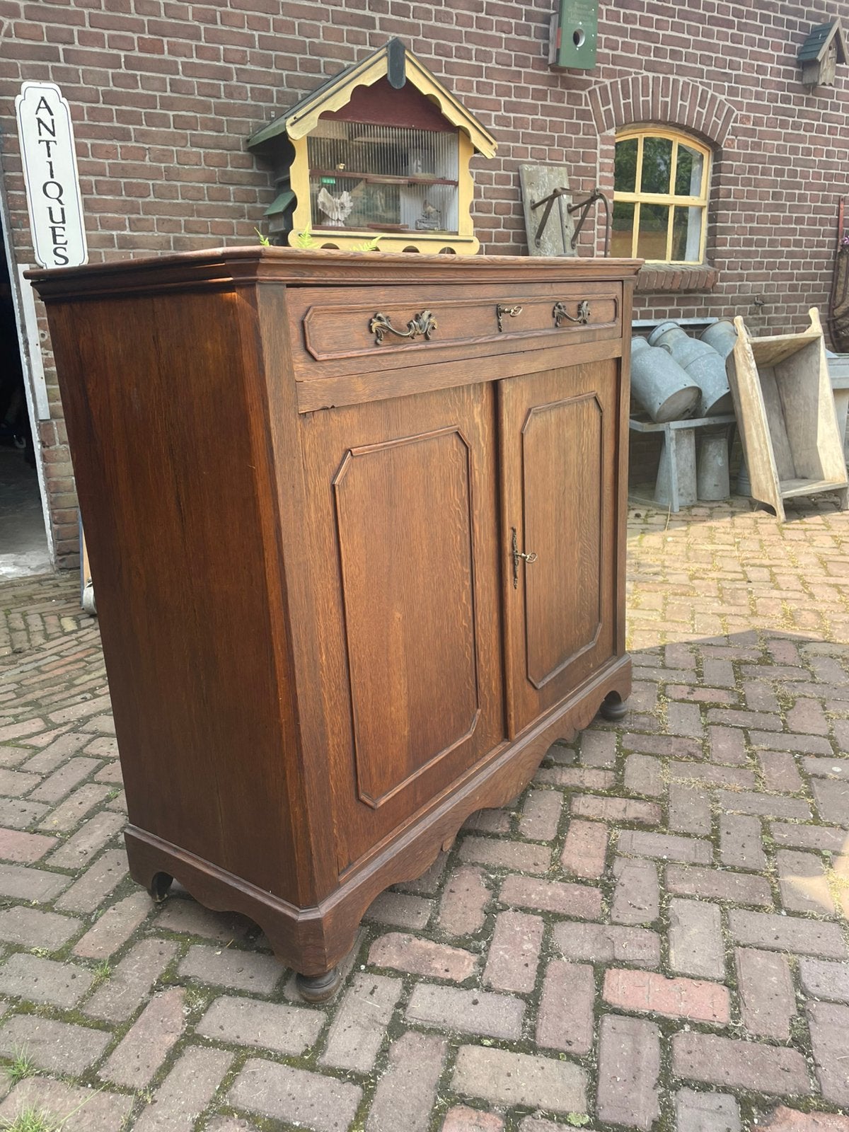 Eiken Comode, Ophalen, 50 tot 70 cm, 100 cm of meer, 105 cm of meer