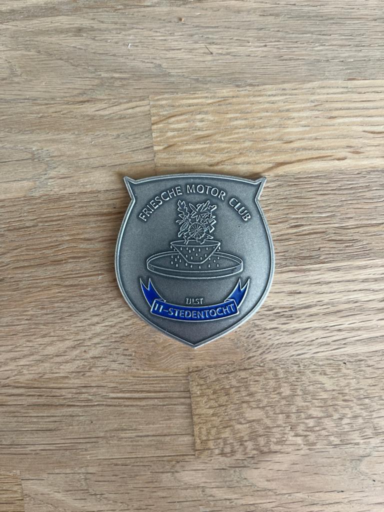 Friesche Motor Club Elfstedentocht Medaille Ijlst, Ophalen of Verzenden, Overige materialen, Nederland