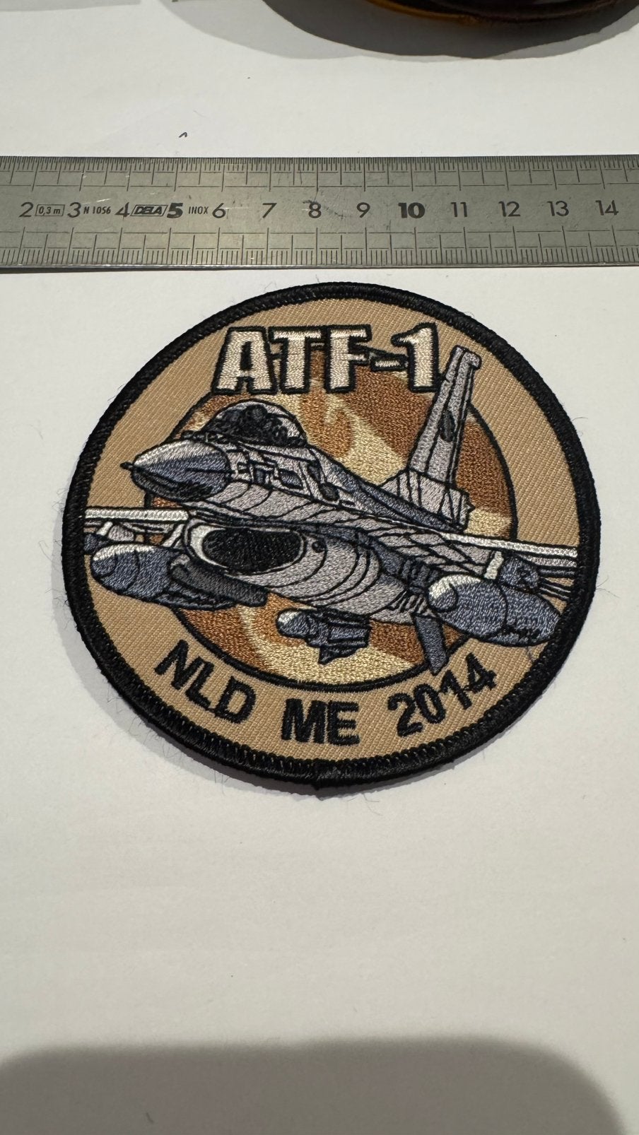 Patch klu 322 squadron atf 1 irak., Ophalen of Verzenden, Zo goed als nieuw, Patch, Badge of Embleem