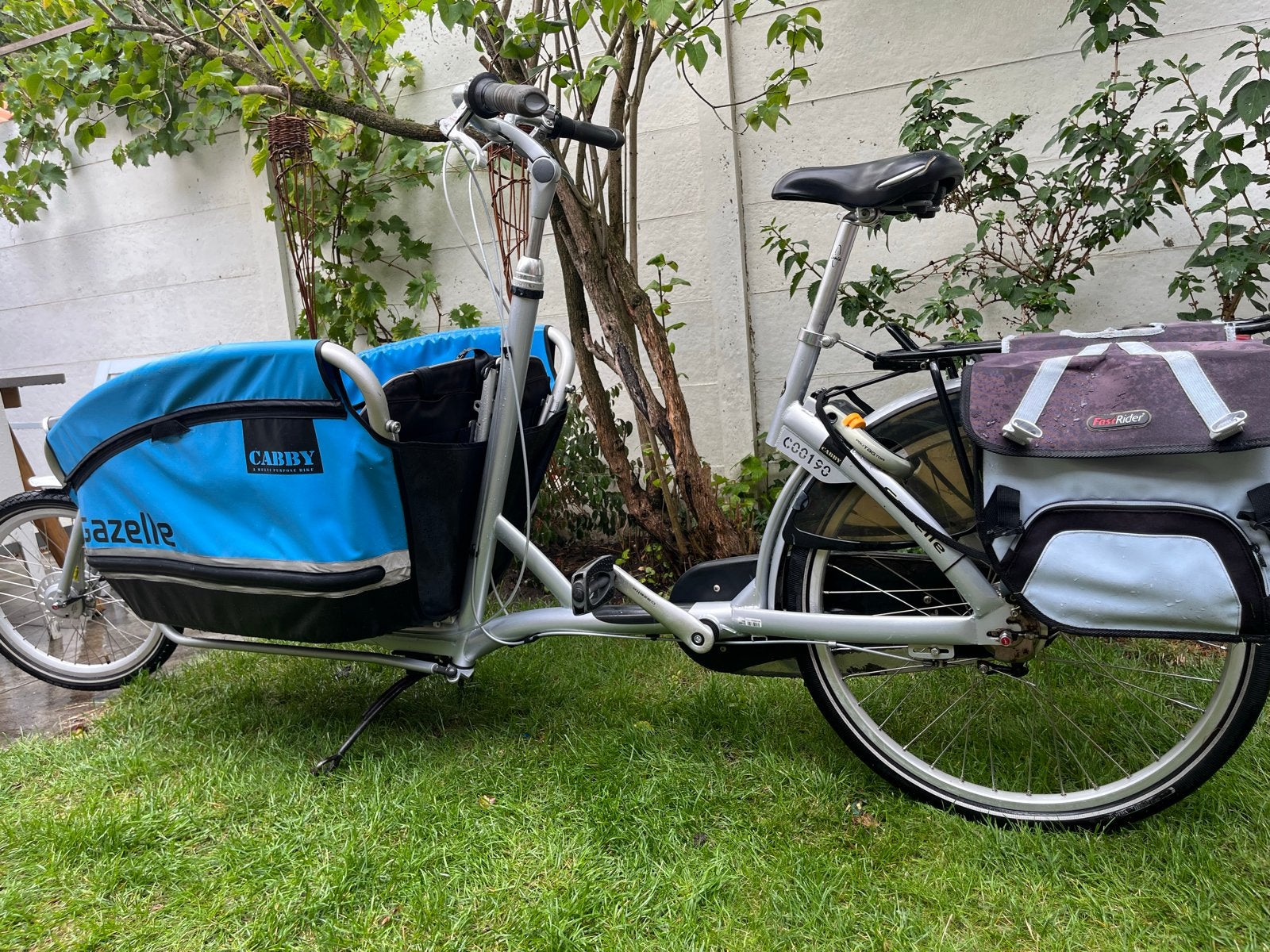 Gazelle Cabby bakfiets, Fietsen en Brommers, Fietsen | Bakfietsen, Ophalen, Gebruikt, Huif, 2 kinderen