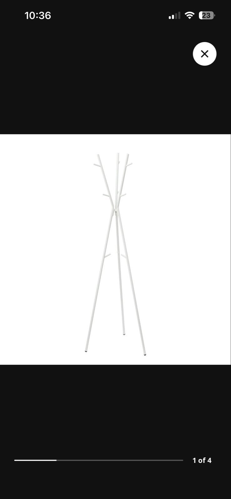 IKEA Ekrar kapstok - Wit, nieuw staat, Ophalen, Zo goed als nieuw, Metaal, Staande kapstok