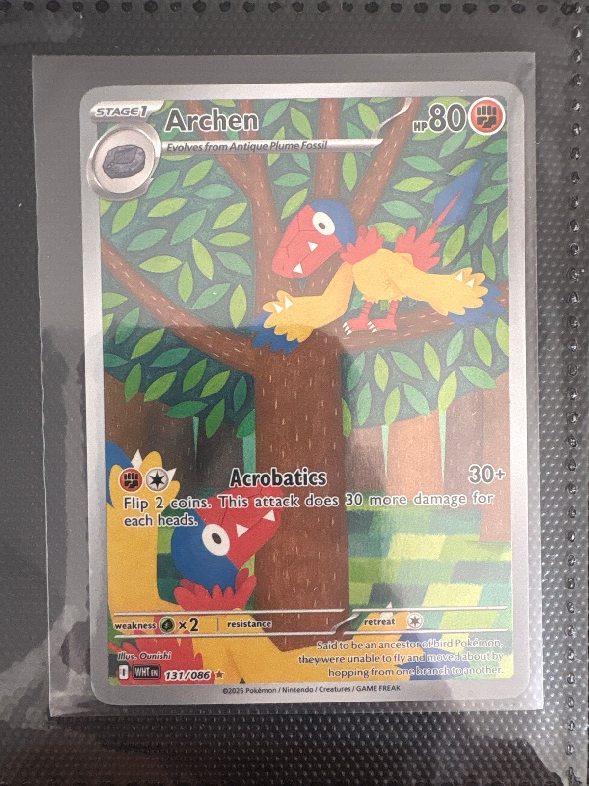 Pokémon Kaart Archen 131/086 WHT EN - Zo goed als nieuw, Ophalen of Verzenden, Zo goed als nieuw, Losse kaart