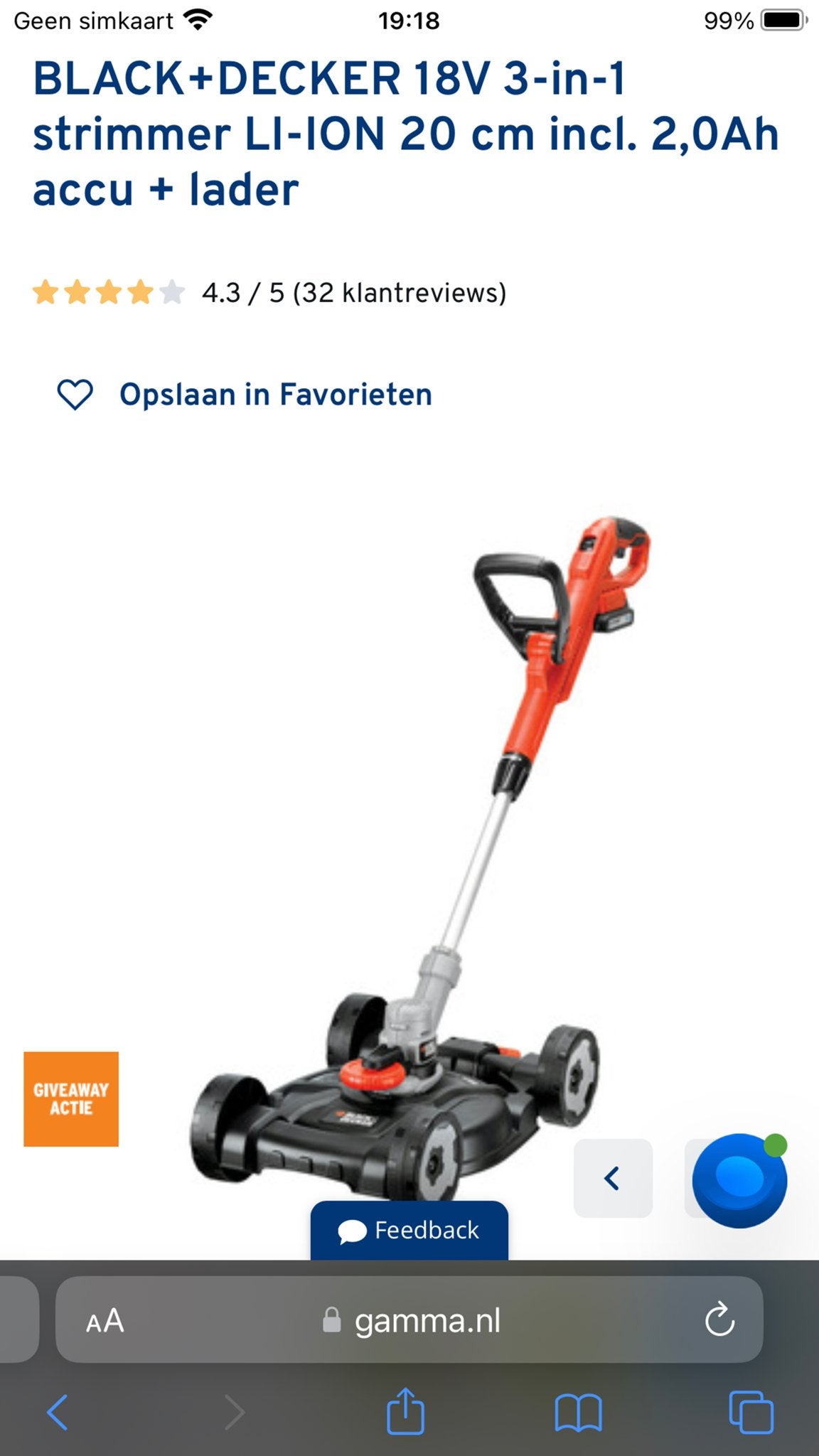 Black en Decker 3 in 1 trimmer., Ophalen, Zo goed als nieuw, Accu