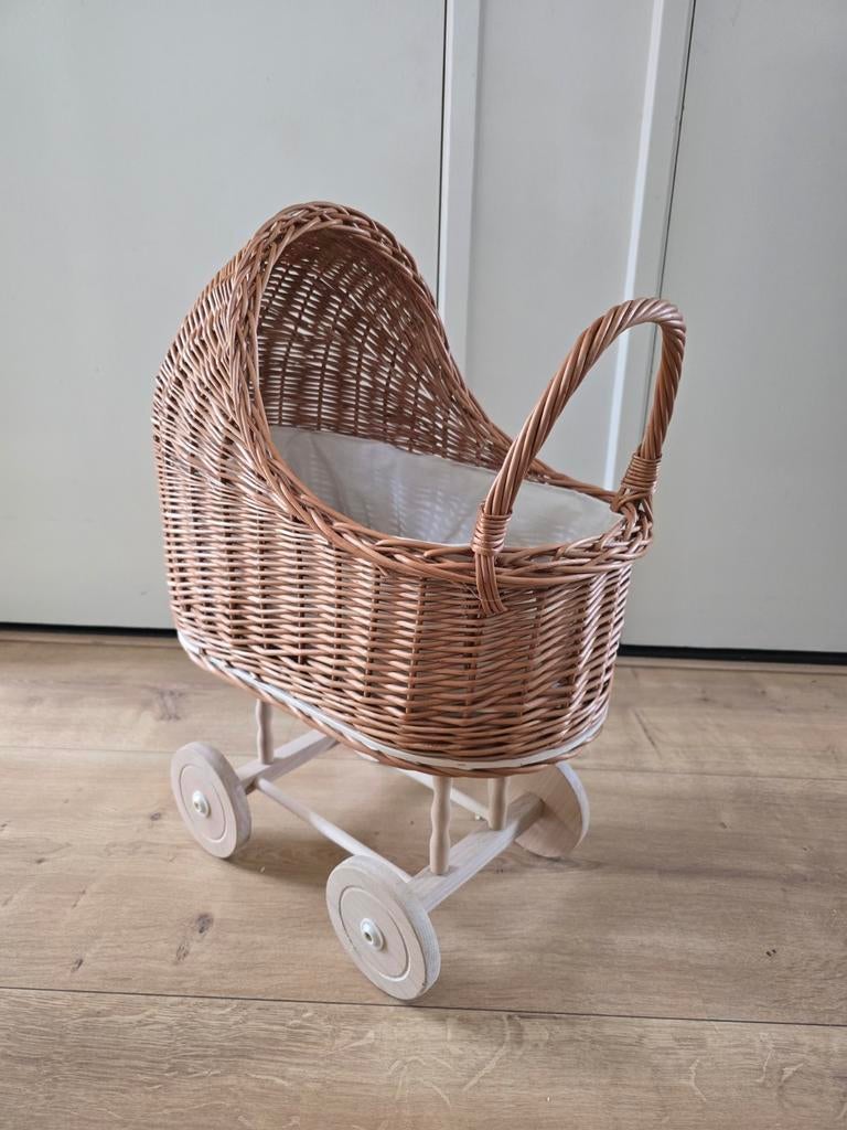 Rotan poppenwagen - Vintage stijl, Ophalen, Zo goed als nieuw, Overige typen