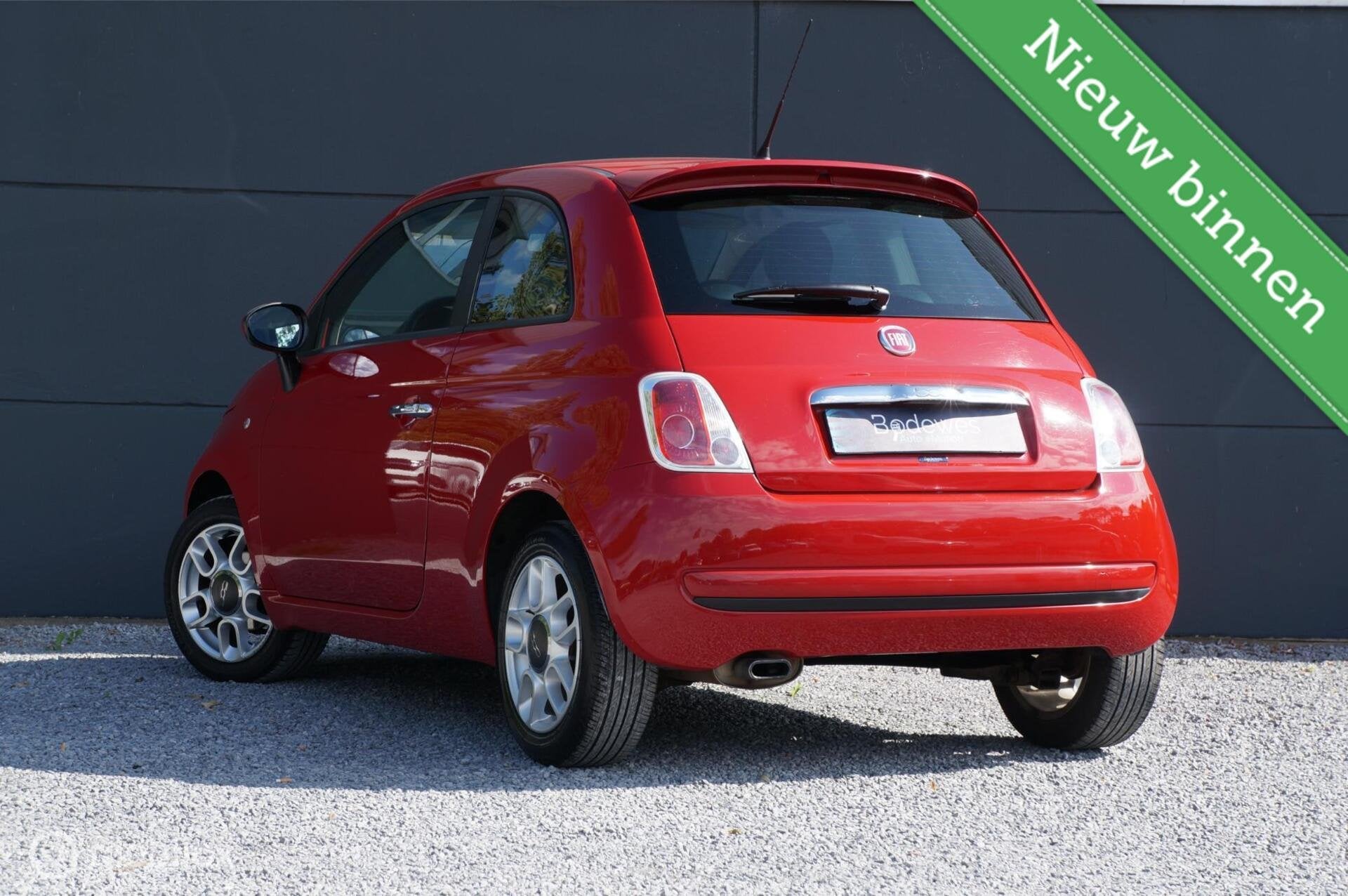 Fiat 500 1.2 Lounge H5 Airco Elek. Pakket Rosso Skai Leder!, Gebruikt, 4 cilinders, 840 kg, 4 stoelen