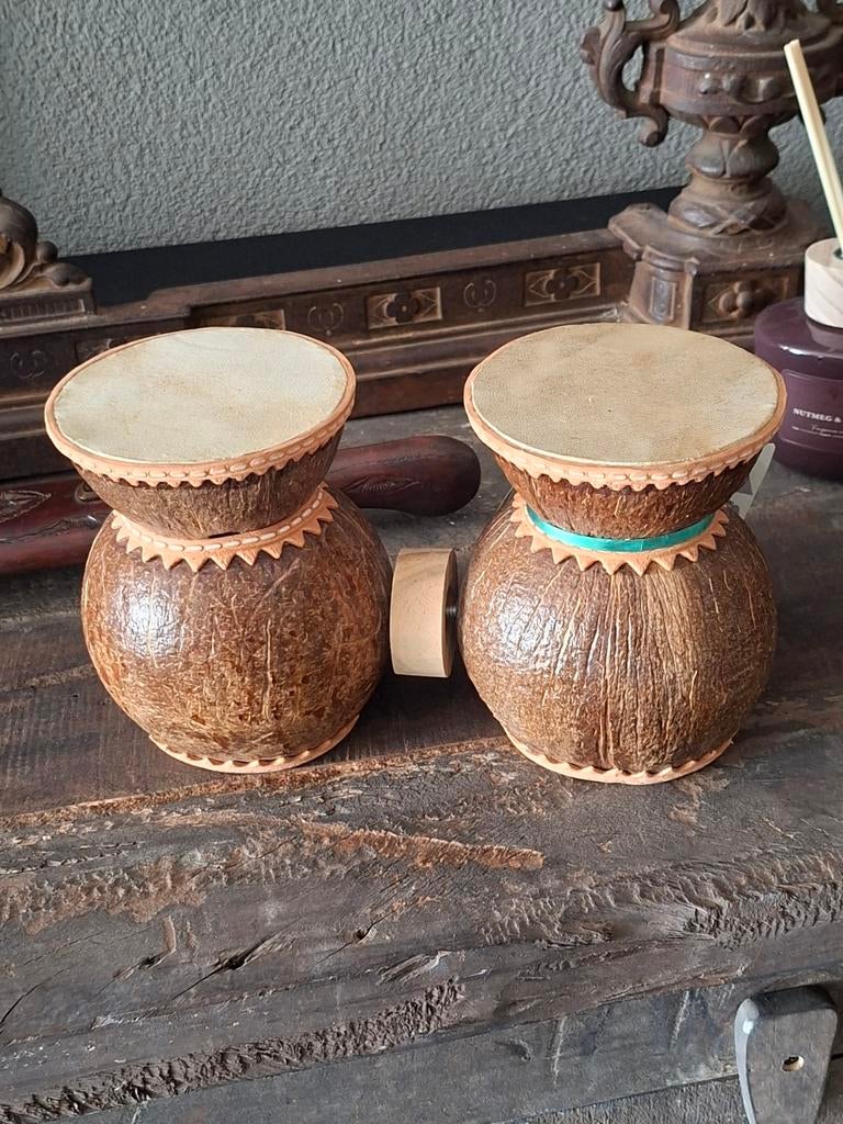 Mini bongo's Brazilië bango kokos, Muziek en Instrumenten, Ophalen of Verzenden, Zo goed als nieuw