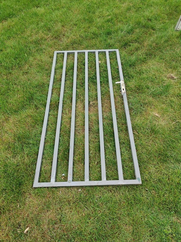 Metalen buitendeur voor tuin of fietshok 204x99,5cm, Ophalen, Gebruikt, 80 tot 100 cm, Buitendeur