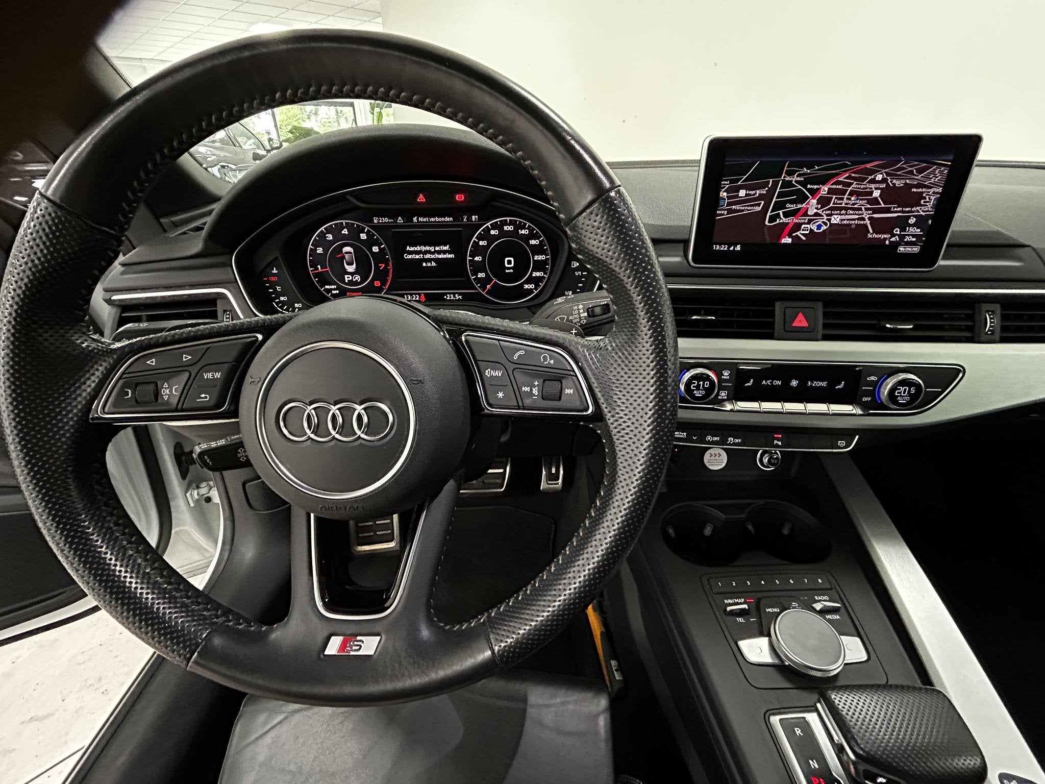 Audi A5 Cabriolet 2.0 TFSI MHEV 3x S-Line | RS ZETELS | TREK, Auto's, Audi, Gebruikt, 4 stoelen, Wit, Bedrijf