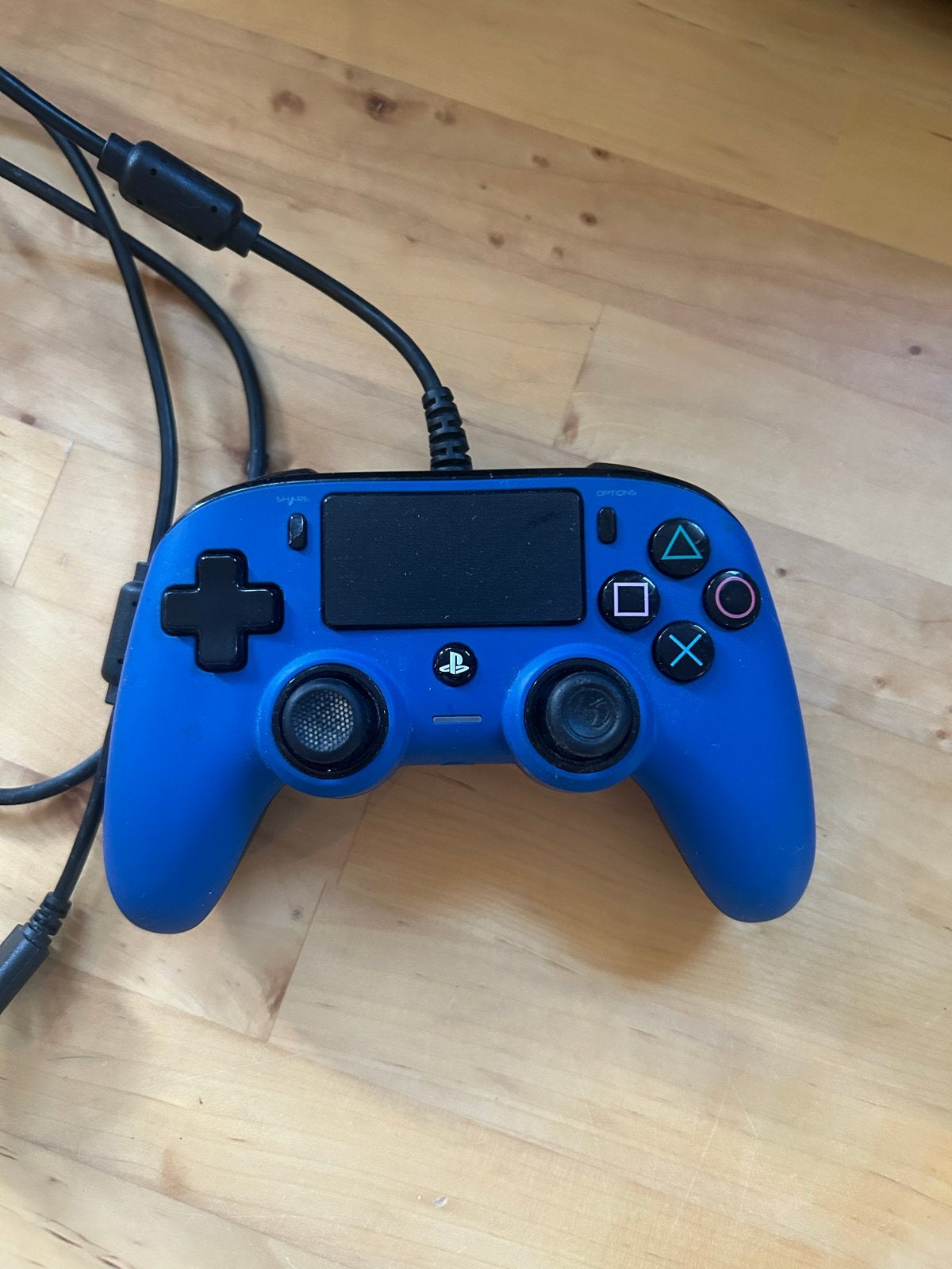 Controller PS4 - Blauw (Bedraad), Spelcomputers en Games, Ophalen of Verzenden, Gebruikt, Controller, PlayStation 4