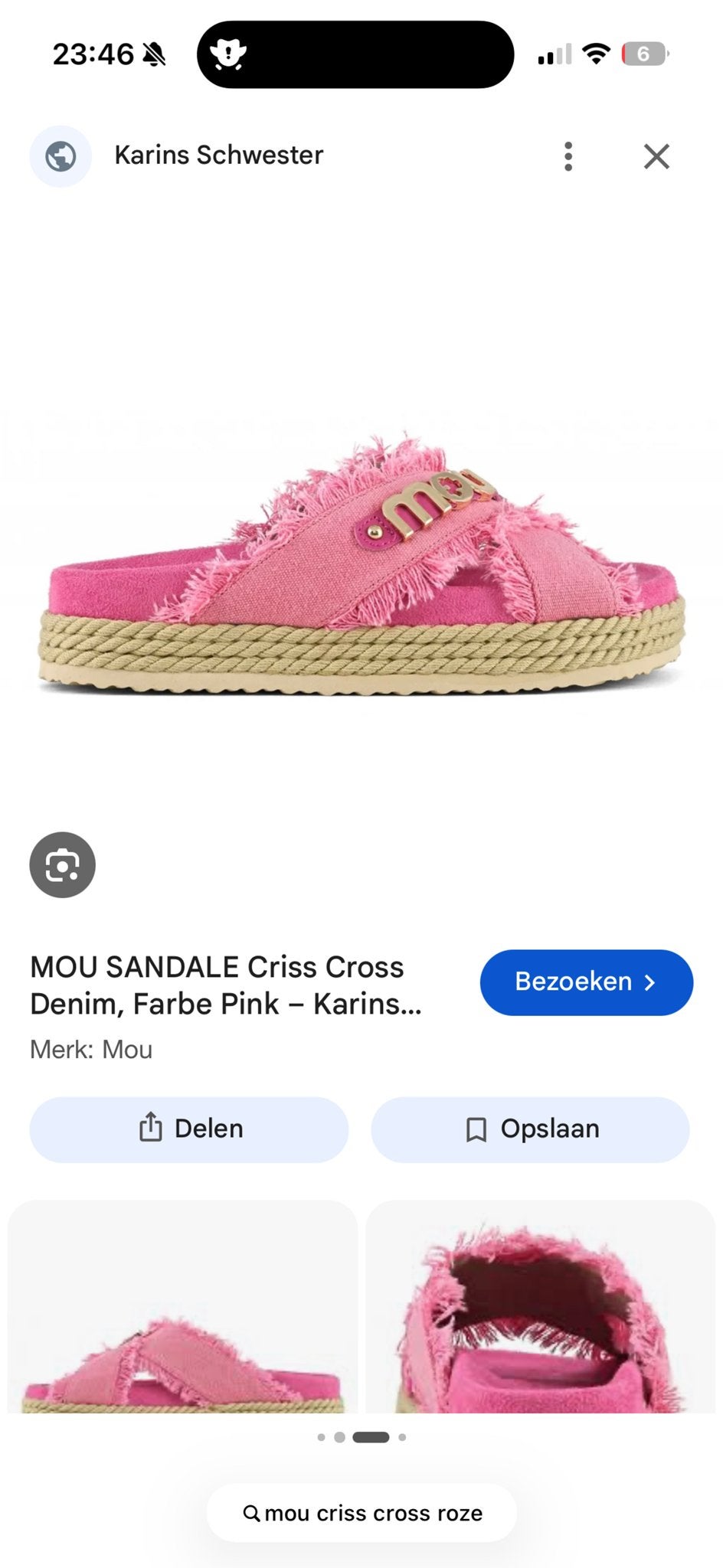 MOU Sandalen Criss Cross Denim Roze, Kleding | Dames, Nieuw, Roze, Sandalen of Muiltjes, Ophalen of Verzenden
