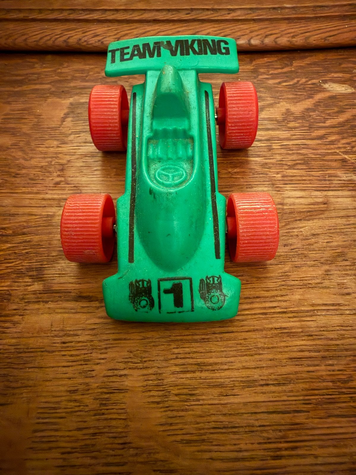 Vintage Team Viking raceauto - Groen met rode wielen, Ophalen of Verzenden, Zo goed als nieuw