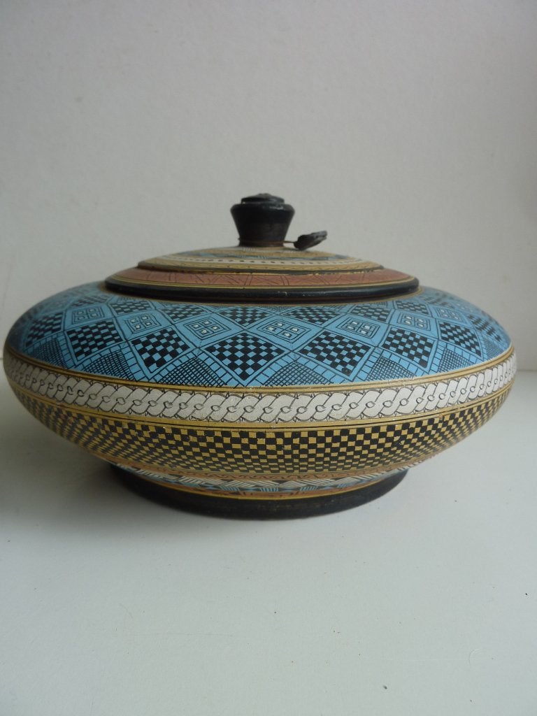 Aardewerk dekselpot, rhodian period 630-620 BC, copy, Antiek en Kunst, Ophalen of Verzenden