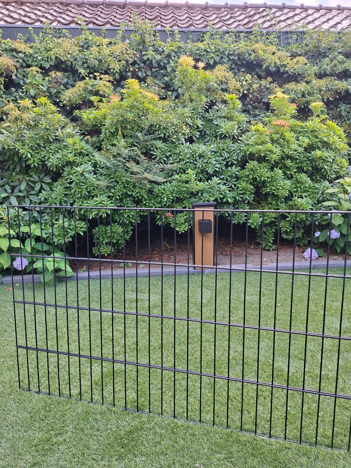 Partij zwart metalen hekwerk, Tuin en Terras, Ophalen, IJzer