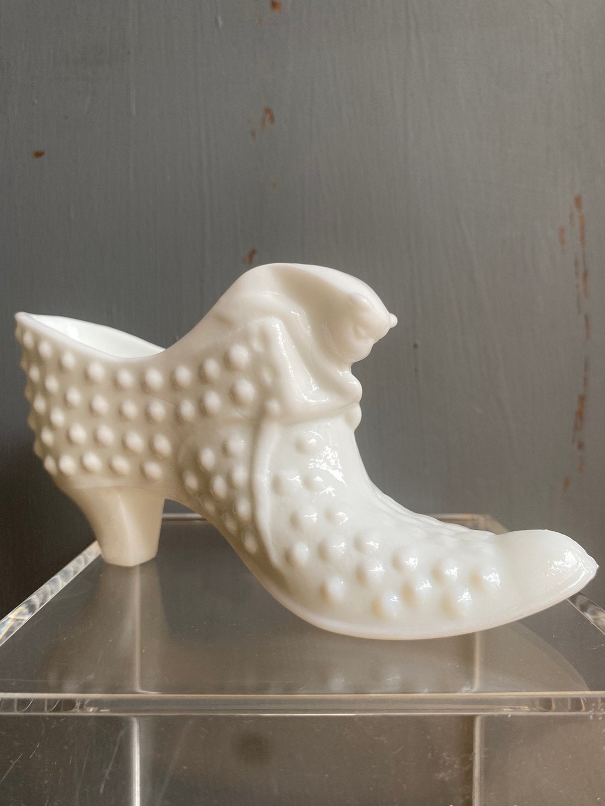 Fenton melkglas schoentje - Jaren ‘60!, Ophalen of Verzenden
