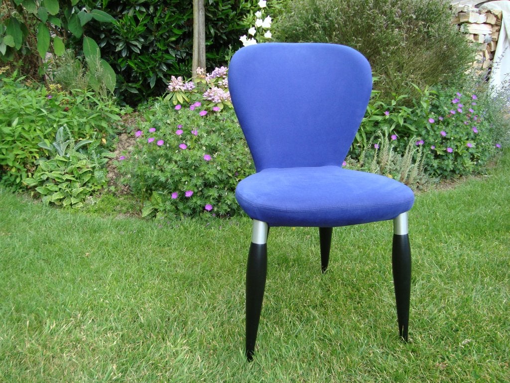 PASO DOBLE eetkamerstoelen, Ophalen, Blauw, Zo goed als nieuw, Stof
