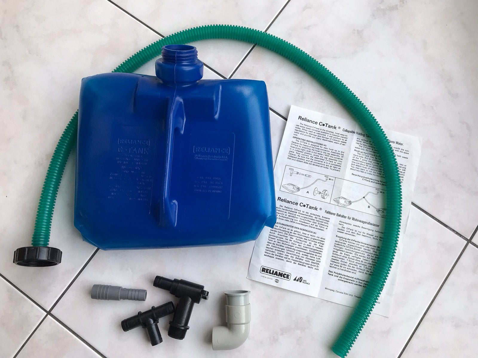 Vuilwater jerrycan/tank “Reliance”. Nieuw., Caravans en Kamperen, Ophalen of Verzenden, Nieuw