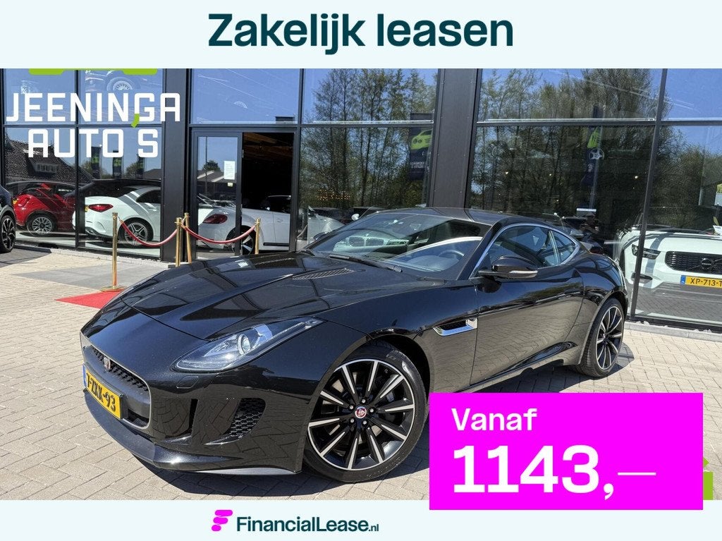 Jaguar F-type 3.0 V6 Coupé|Camera|Pano|Memory|Leer|NAP, Automaat, Achterwielaandrijving, 2995 cc, 2 stoelen
