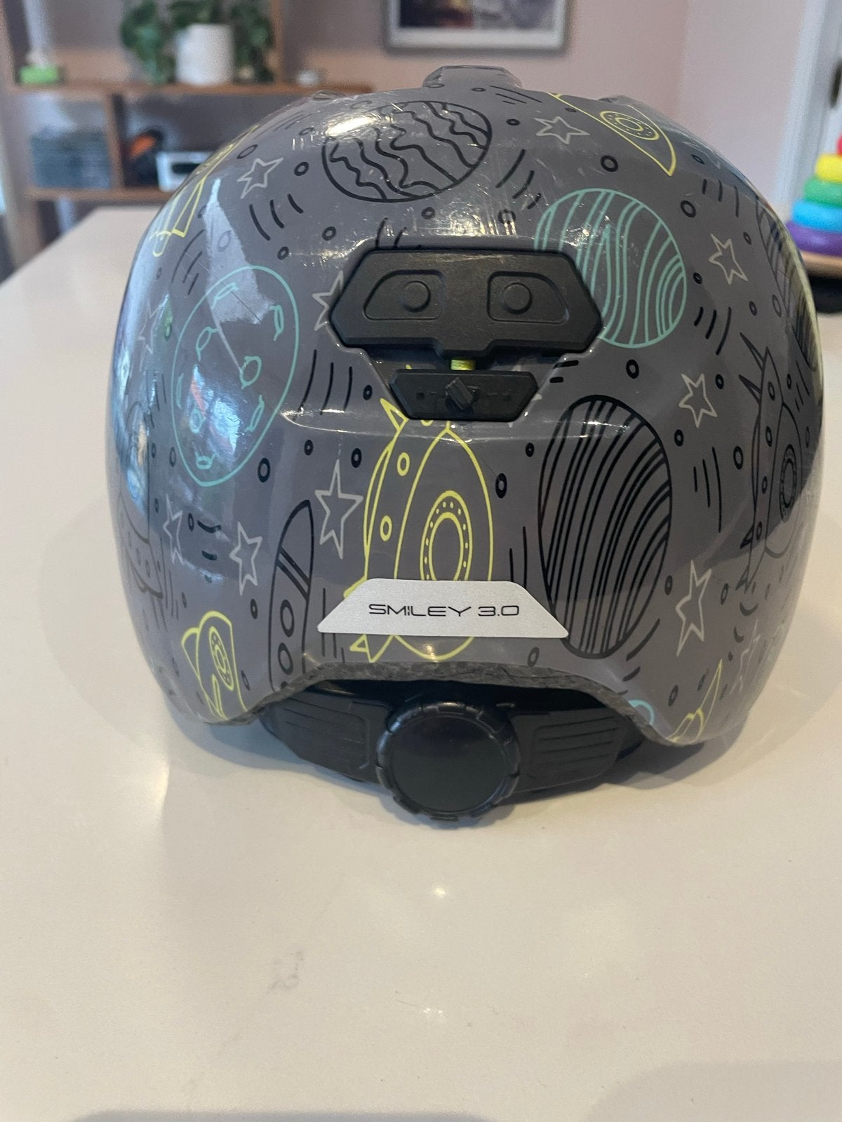 ABUS Smiley 3.0 Kinderfietshelm - Ruimtevaart design, Fietsen en Brommers, Ophalen, Gebruikt, Overige maten, Jongen of Meisje
