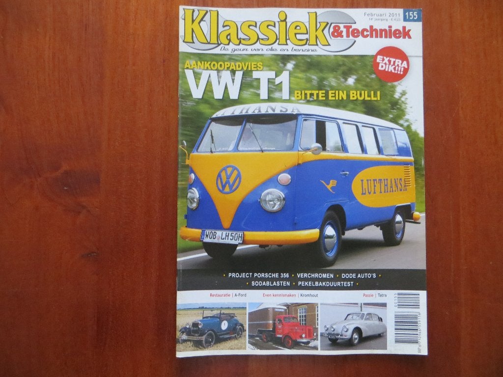 Klassiek & Techniek 155 Volkswagen T1, Ford A, Kromhout 4-LW, Verzenden, Nieuw, Ford