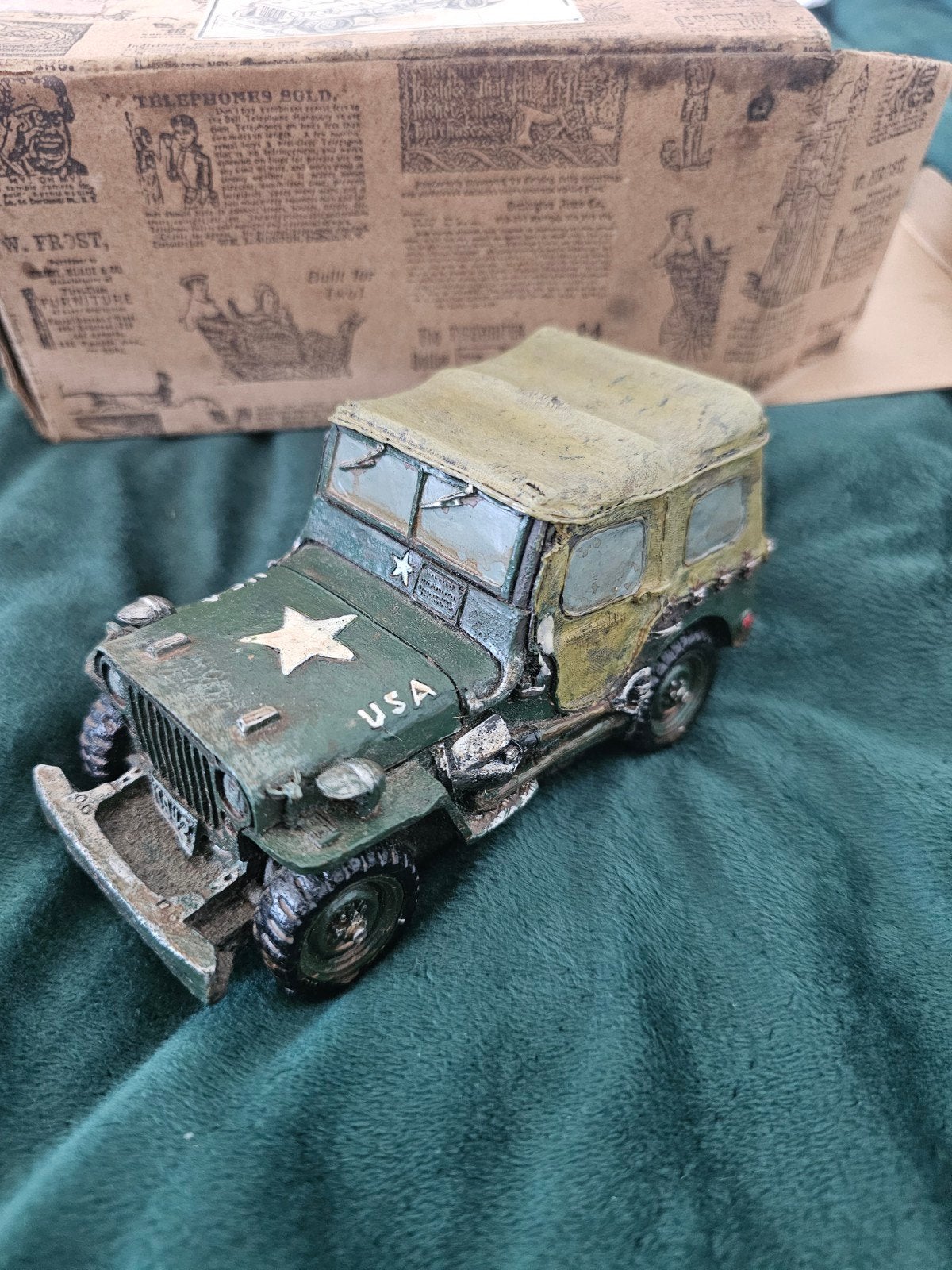 Vintage US Army Jeep Willys 1942 Model - Retro Decoratie, Ophalen of Verzenden