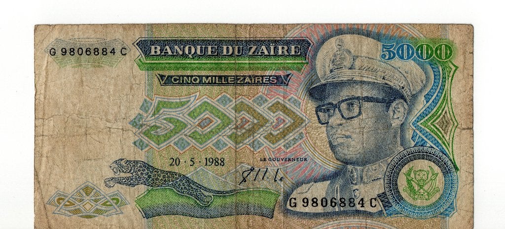 Zaire 5000 Zaires biljet 1988 - Banque du Zaïre, Verzenden, Overige landen, Los biljet