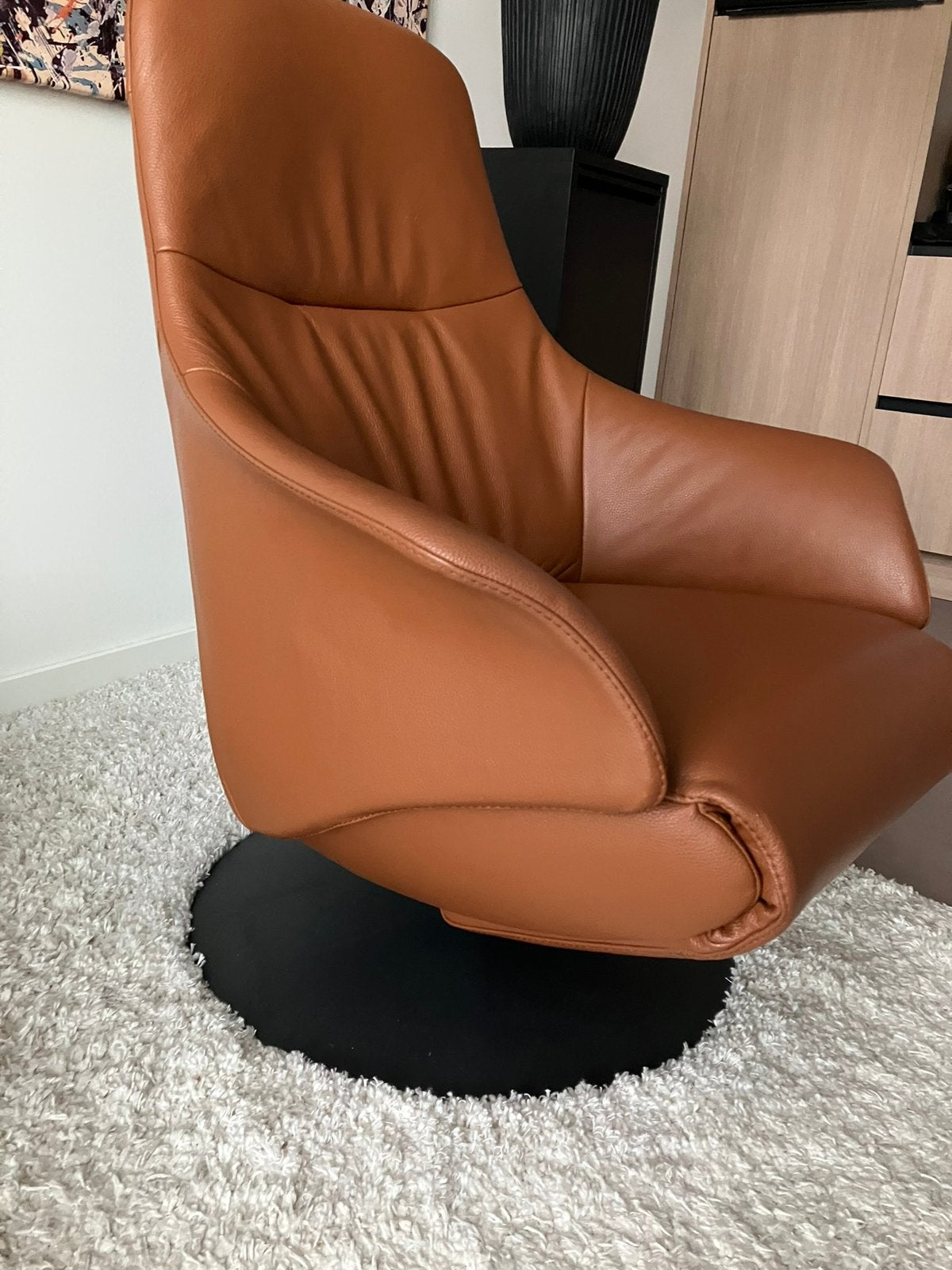 Relaxfauteuil Nova 1025 xs lage rug, Minder dan 75 cm, Leer, Ophalen of Verzenden, Zo goed als nieuw