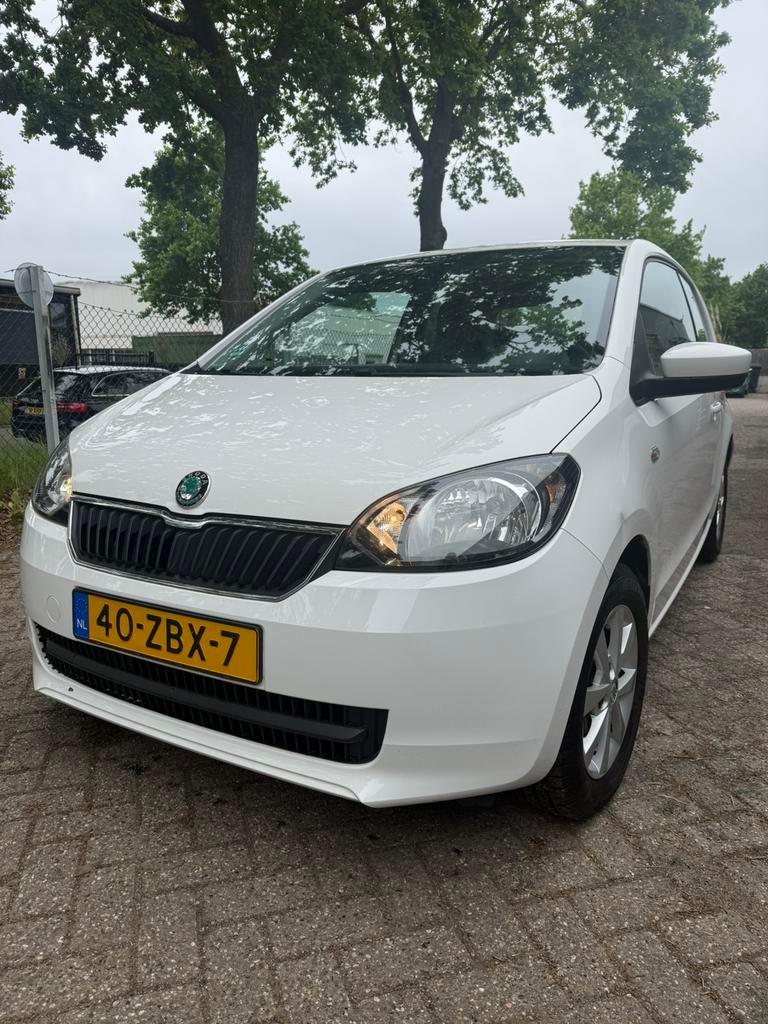 Skoda Citigo 1.0 T 44KW 2012 Wit, Auto's, Voorwielaandrijving, 4 stoelen, Wit, Bedrijf