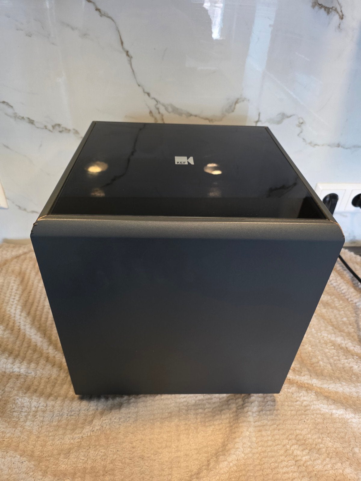 KEF PSW 2000 actieve subwoofer met kabels, Computers en Software, Computerbehuizingen, Ophalen of Verzenden, Zo goed als nieuw
