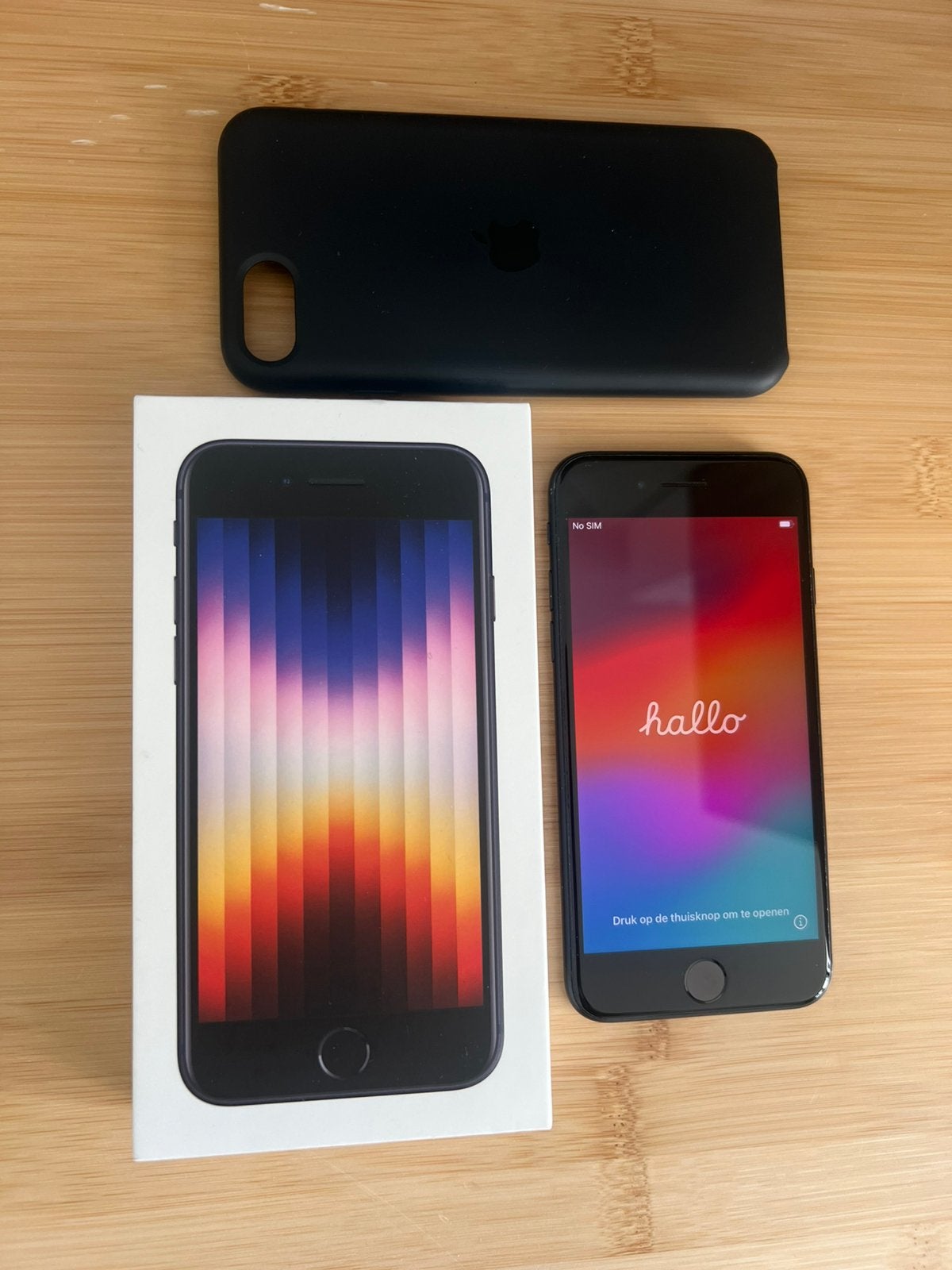 iPhone SE 2022 (3e Gen) - 128GB - Middernacht Zwart, 128 GB, Zwart, Ophalen of Verzenden, Zo goed als nieuw