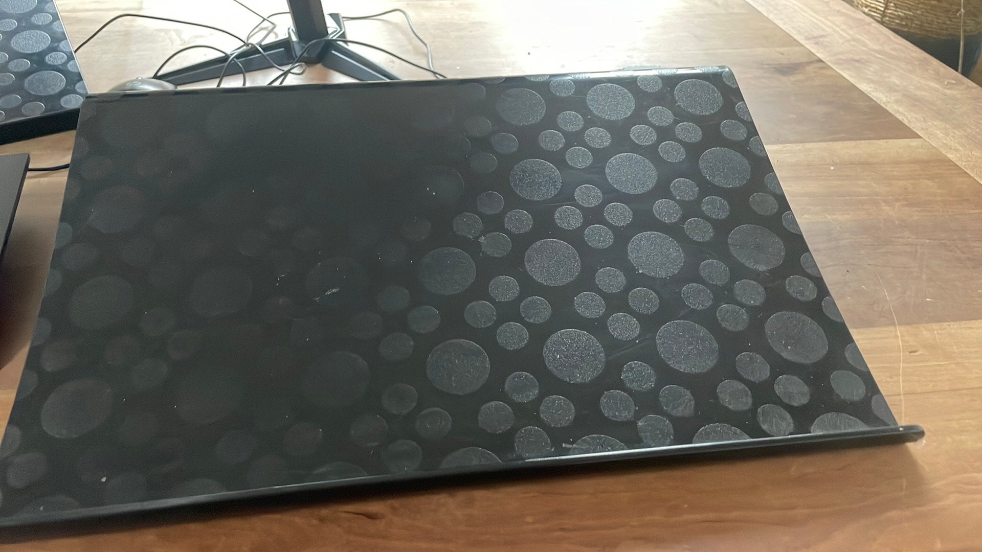 Zwarte laptop houder IKEA, Computers en Software, Ophalen of Verzenden, Gebruikt
