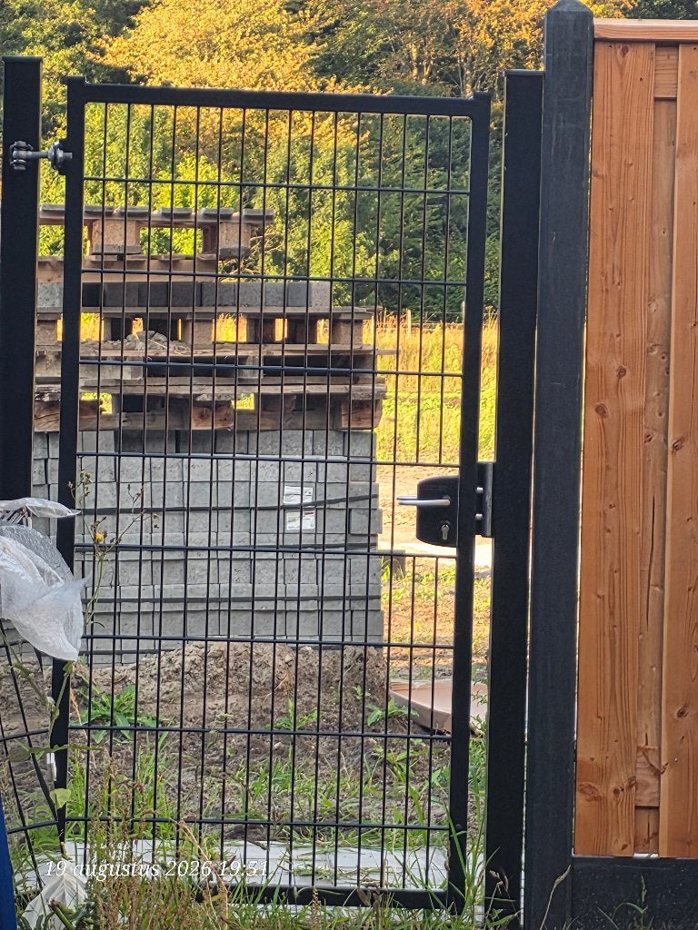Zwarte metalen tuinpoort - nieuw, Tuin en Terras, Tuinpoorten, Ophalen, 100 tot 150 cm, Nieuw, Looppoort