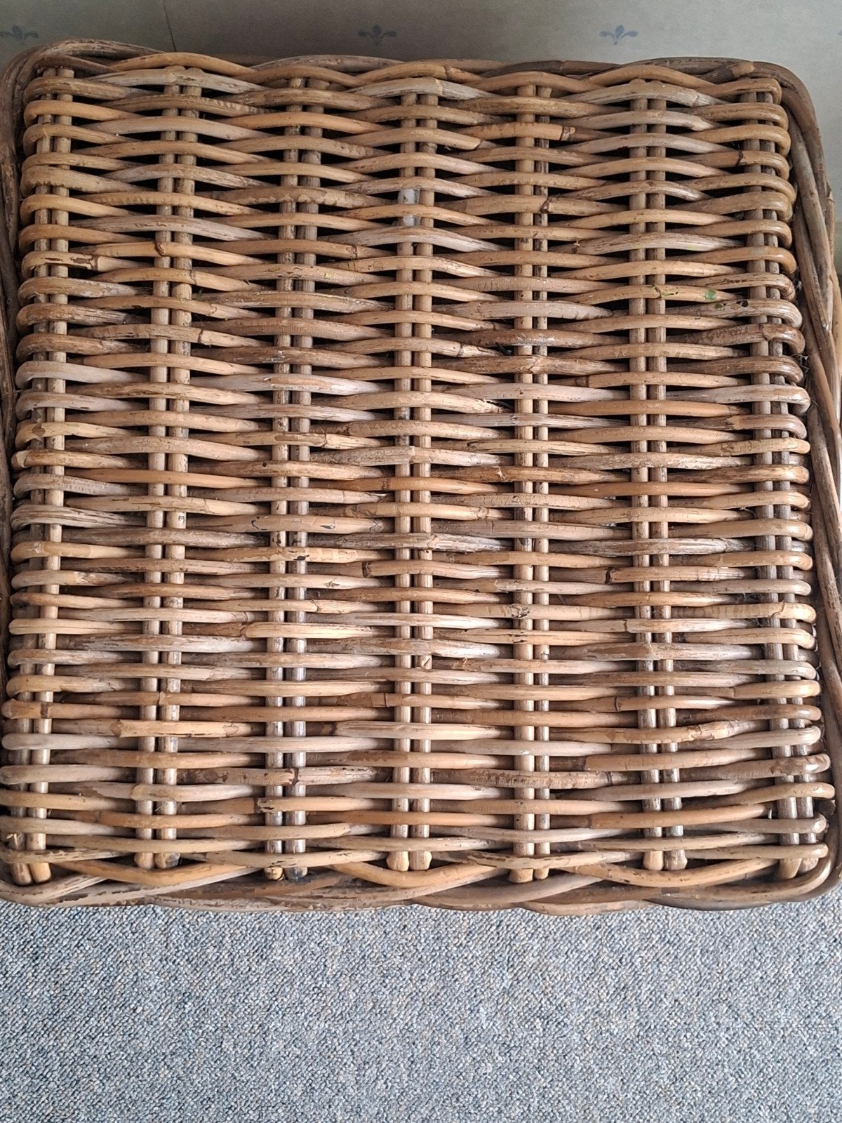 rotan hocker gemaakt van stevige rotan geen kunststof rotan, Ophalen, Minder dan 50 cm, Vierkant, Zo goed als nieuw