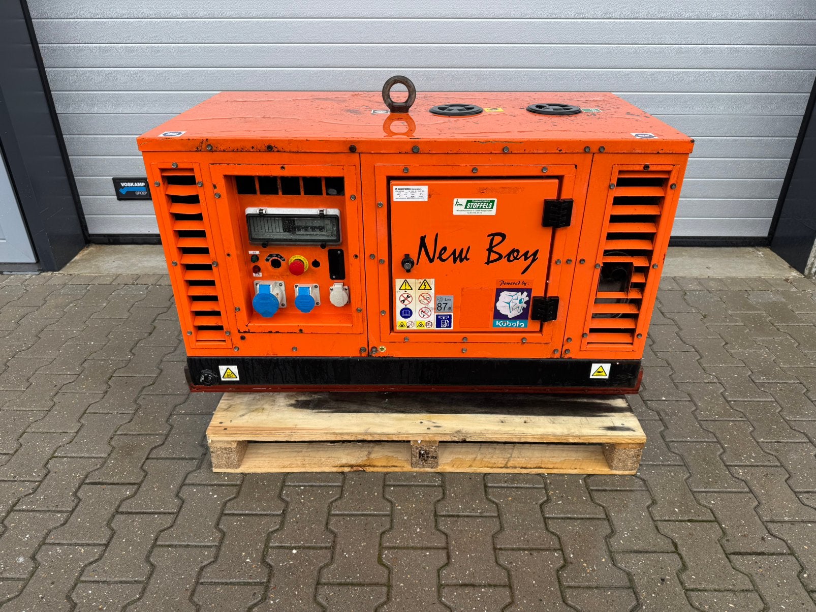 New Boy 7 kva aggregaat/generator Kubota motor, Doe-het-zelf en Verbouw, Aggregaten, Ophalen of Verzenden, Zo goed als nieuw, Dieselolie