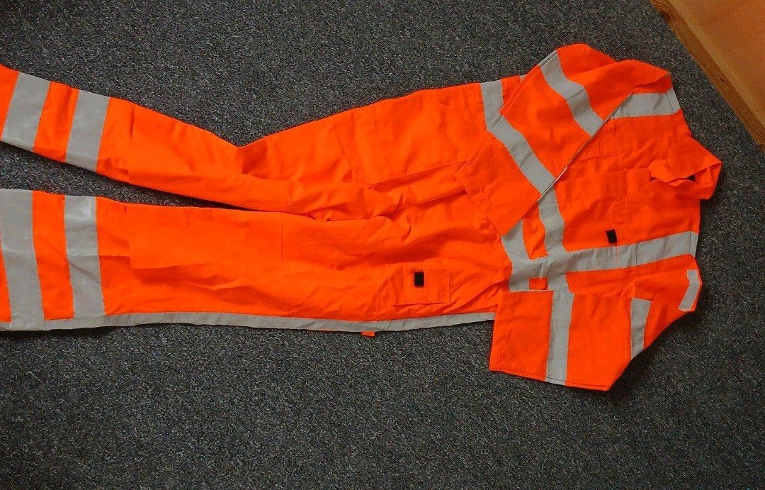 Orange reflectieoverall maat 50, Ophalen of Verzenden