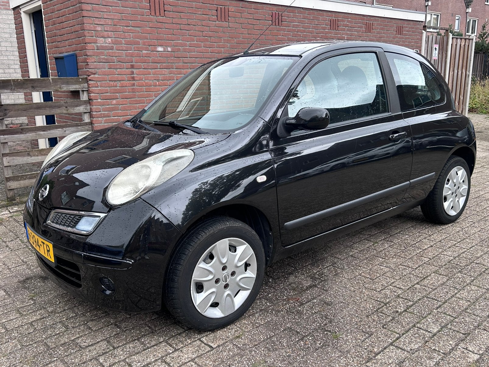 Nissan Micra 1.2 48KW 3DR 2008 Zwart // APK 07-2027, Stof, 4 cilinders, Zwart, Micra