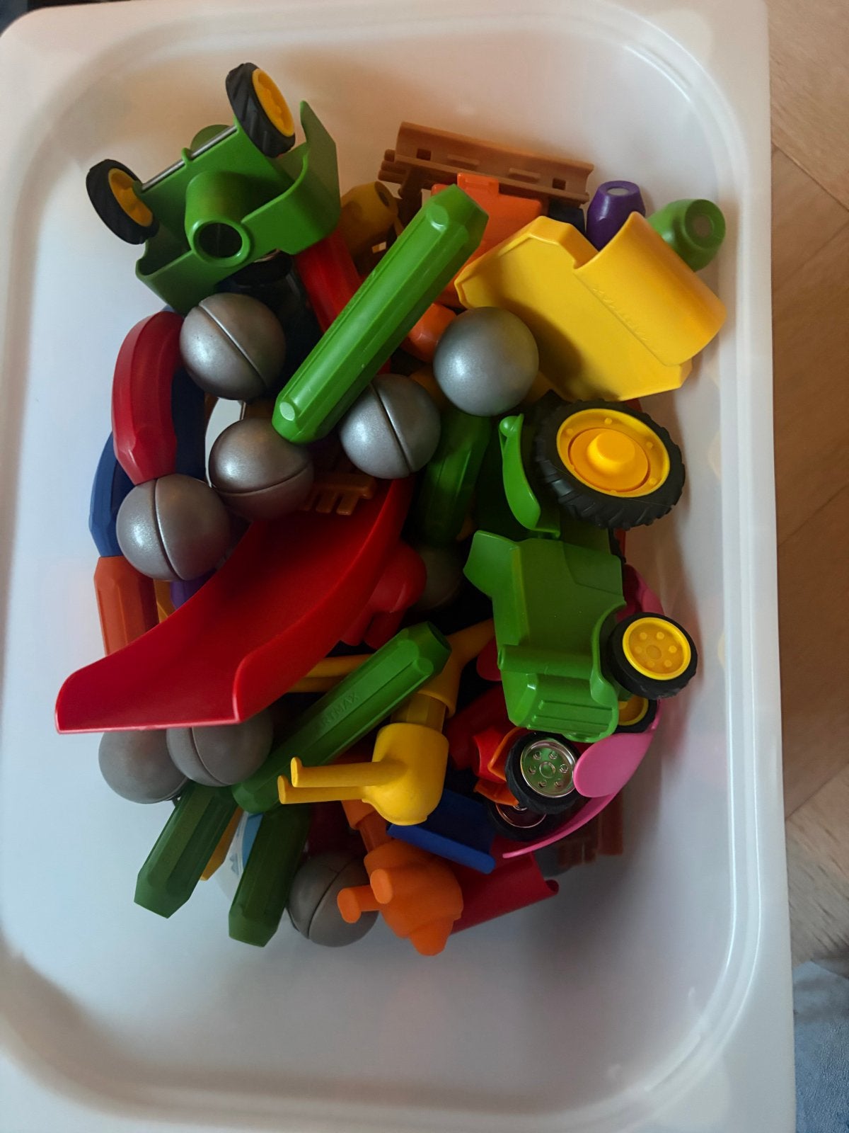 Grote SmartMax set: tractor, dieren, auto's, glijbaan, Ophalen of Verzenden, Gebruikt, Bouwen