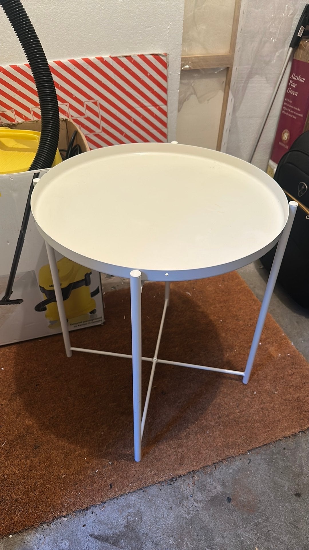 IKEA Gladom Bijzettafel, Minder dan 55 cm, Gebruikt, Metaal of Aluminium, Rond