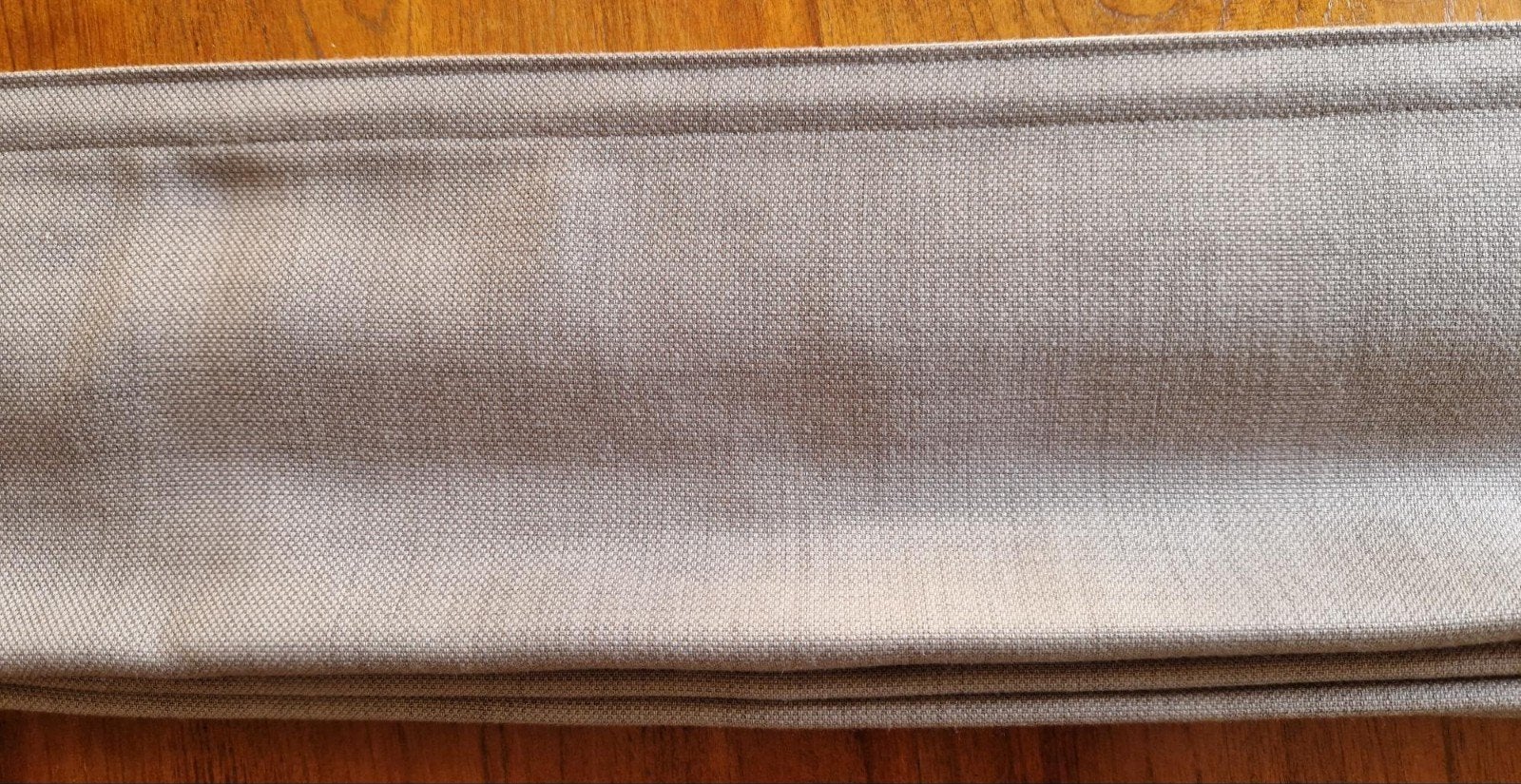 Prachtige vouwgordijnen kleur taupe als nieuw, Ophalen, Gordijn, Koordbediening
