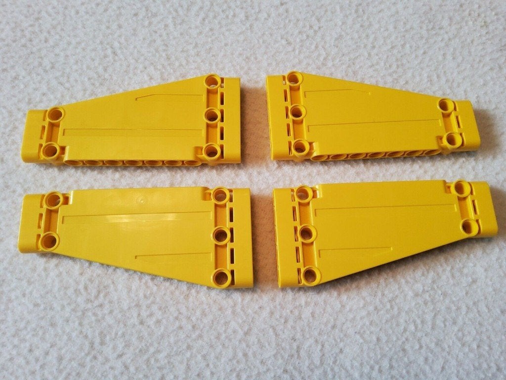veel technic Lego paneel plaat 5x11x1 schuin geel, Lego, Ophalen of Verzenden, Zo goed als nieuw, Technic